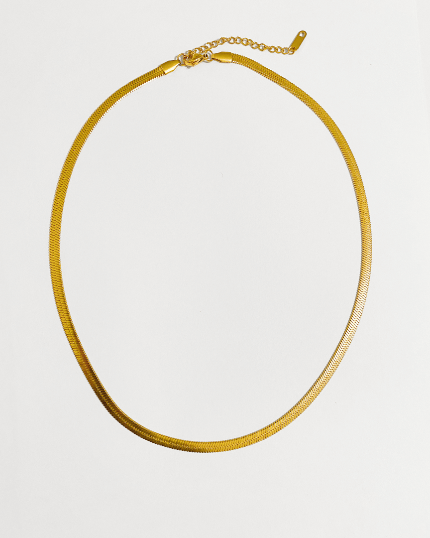 collier serpentin plaqué or
