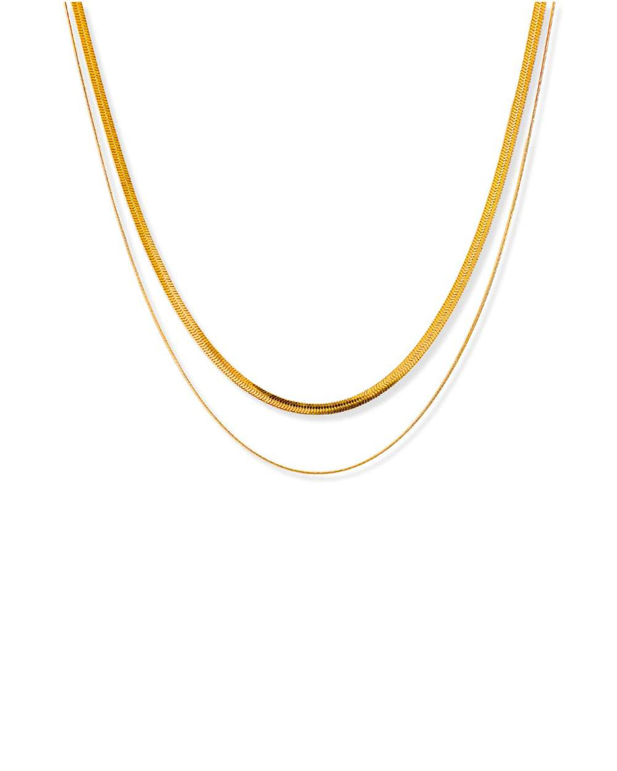 Hemes - collier serpentin 2 en 1 doublé d´un collier simple